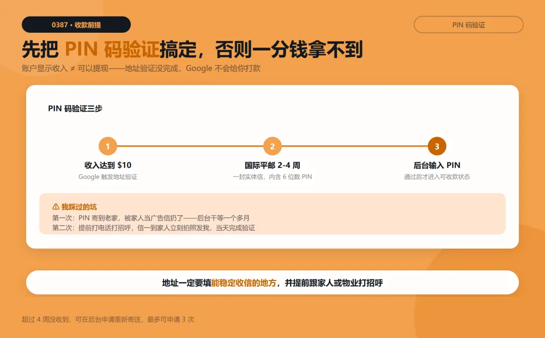 PIN 码地址验证流程