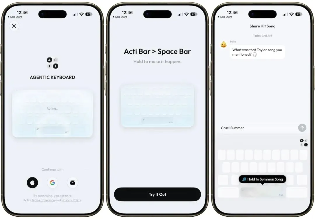 键盘下方的 Acti Bar