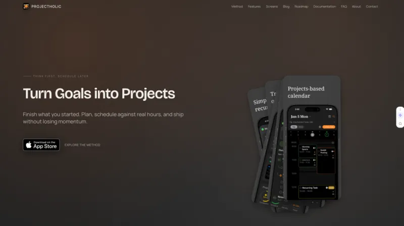 Projectholic 项目狂人界面