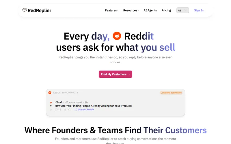 RedReplier 官网:Reddit 关键词监听